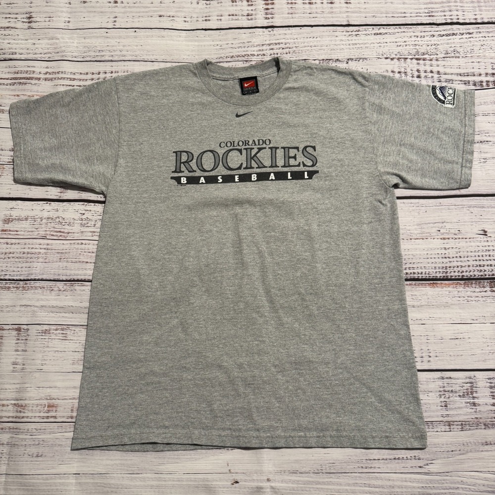 Vintage Center Swoosh Nike Colorado Rockies Baseball MLB Shirt Men's M